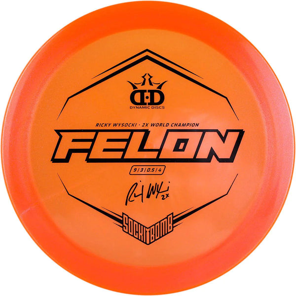 Dynamic Discs Lucid Ice Glimmer Felon - Ricky Wysocki Sockibomb Stamp / 9 | 3 | 0 | 4
